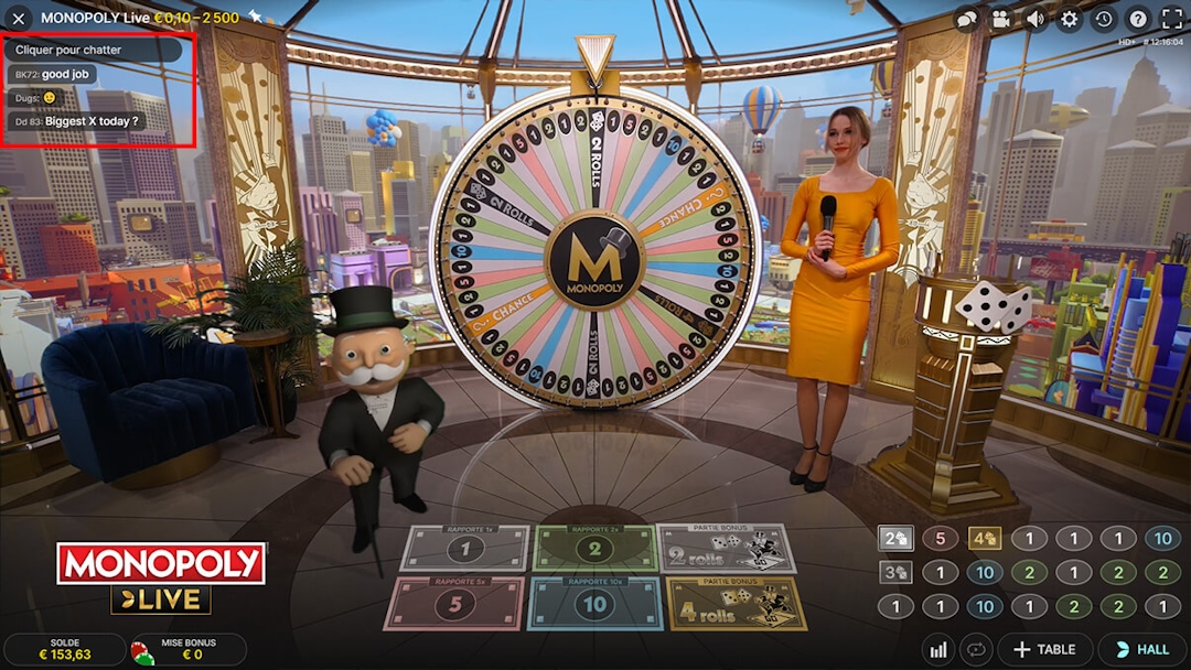 Jugar al Monopoly en directo: Encuentre un socio en Evolution Gaming